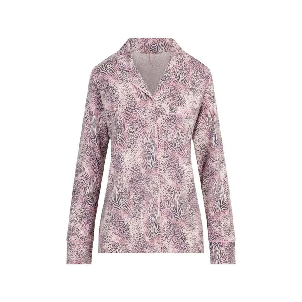 SKIMS LONG SLEEVE BUTTON UP SET (NWT) - Size M - Bloom Mini Multi Animal - Picture 8 of 9